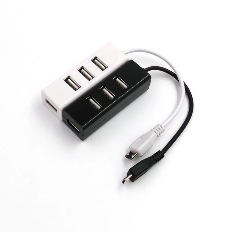 USB splitter OTG HUB micro2.0USB hub 4-port splitter (white and black randomly shipped)