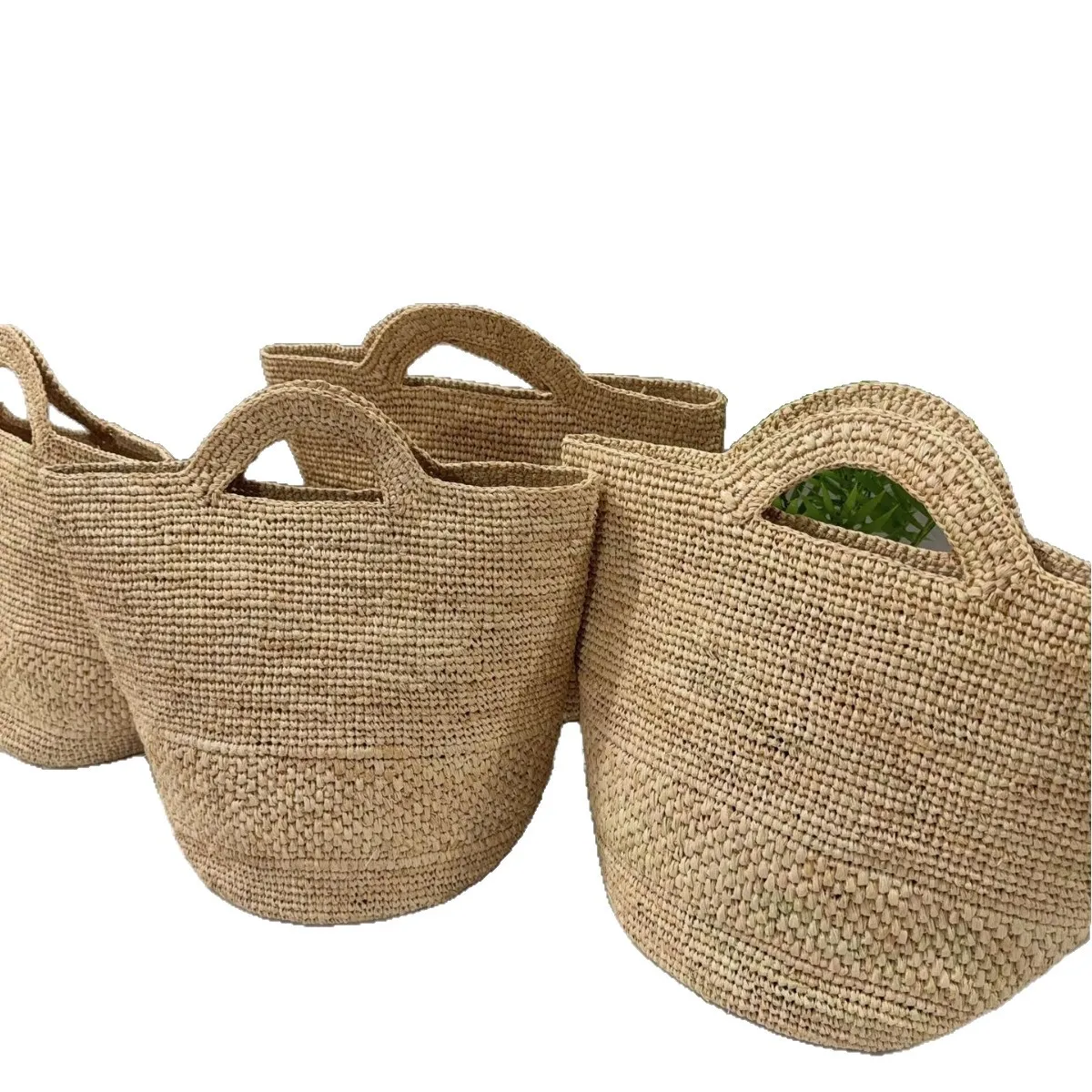 Bohemian Raffia Straw Bag Handmade Woven Bucket Bags for Women Handbag Summer Travel Beach Bag NEW Natural Straw Shopper Tote