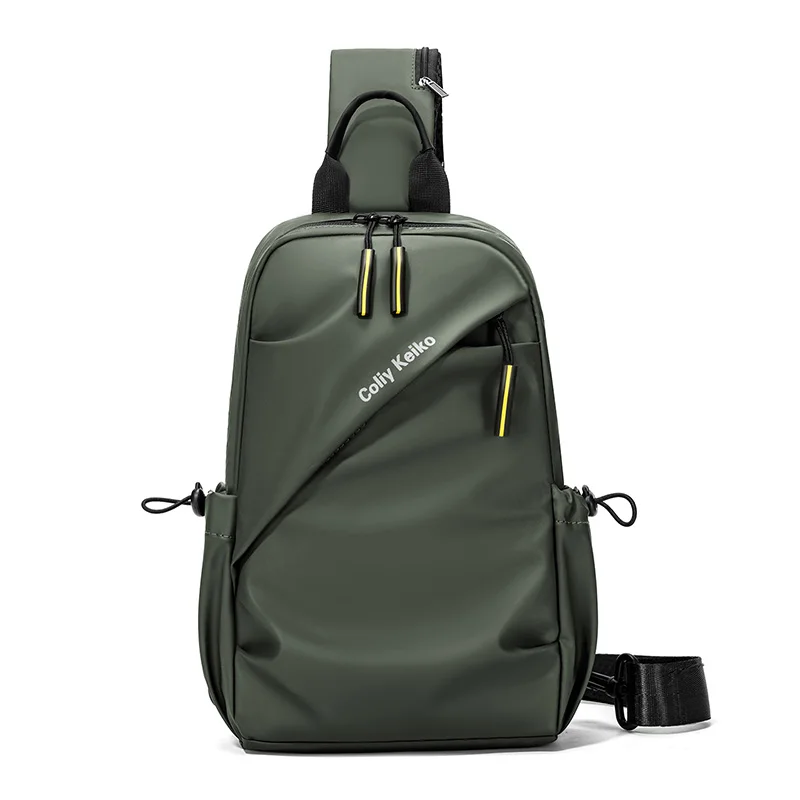 Minimalistische Herren-Brusttasche aus PU-Folie, Wasserdichte Umhängetasche, Neue Modische und Lässige Reise- und Pendler-Crossbody-Tasche – Detail 12