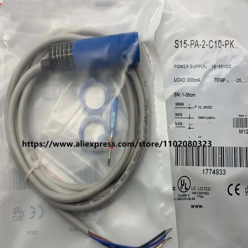

2 шт. новый фотоэлектрический переключатель S15-PA-2-C10-NK S15-PA-2-C10-PK