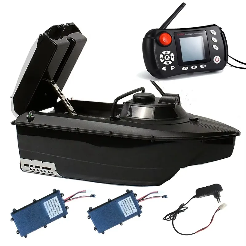 

Bait Boat 2CG-7.4V10A*2 GPS Auto Navigation Fish Finder Store 16 Feeding Points Display in 11 Languages