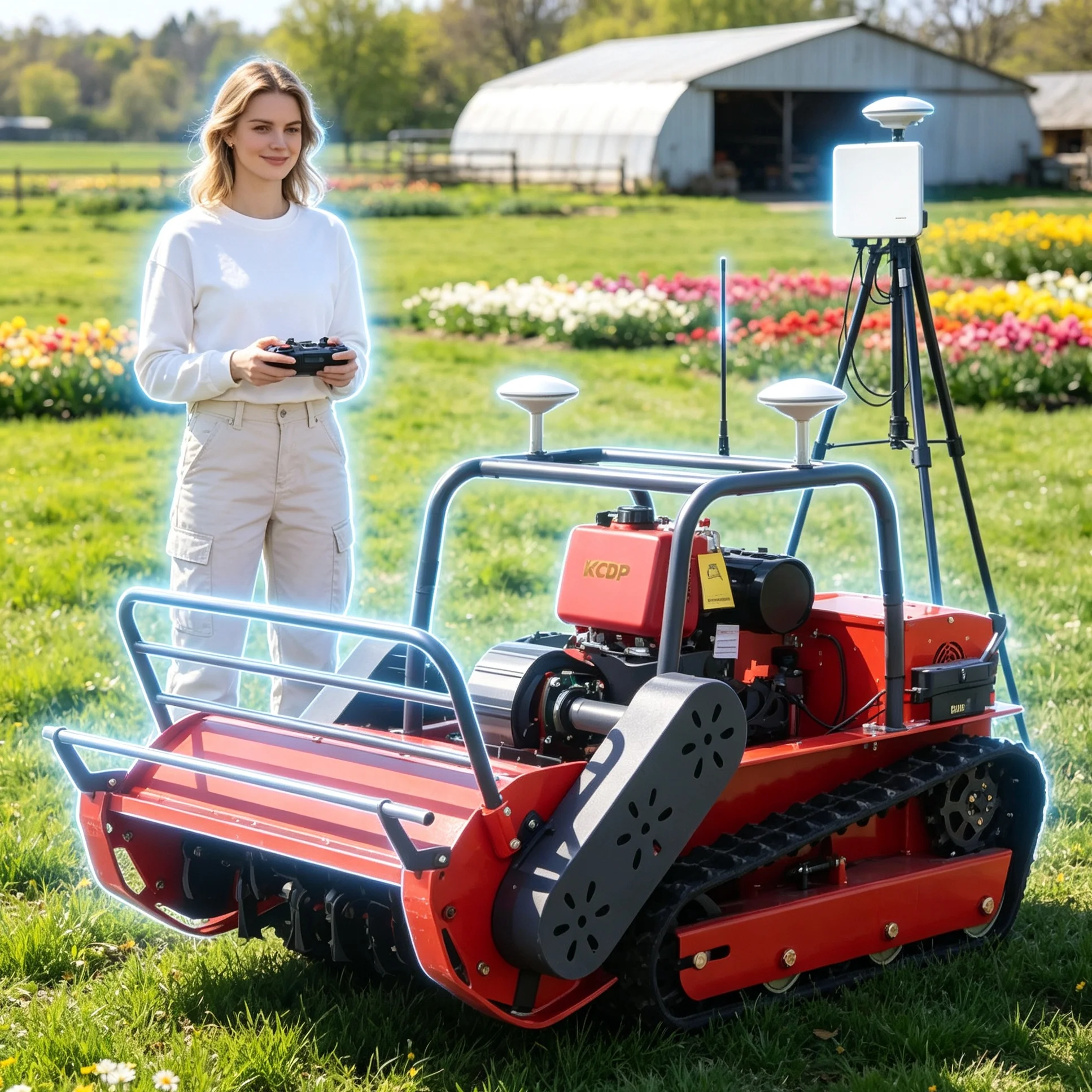 Customized 800s Series Self‑Propelled Lawn Mower, GPS Navigation, Remote Control, Compact Body For Narrow Green Areas
