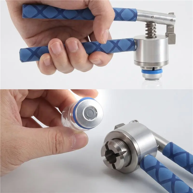 A21I-13Mm Flip Crimper Vial Crimper, 100 Pcs Flip Caps And 100 Pcs Rubber Stoppers Are Included