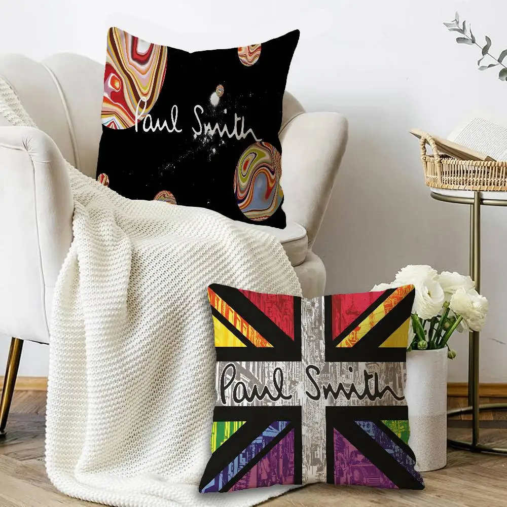 S-Smith Fashion P-Paul Pillow Covers Cartoon Sofa Decorative Home Double-sided Printing Short Plush Cute Cushion Cover