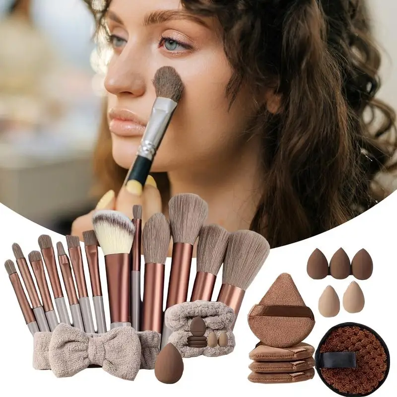 Set di pennelli per trucco professionale con strumenti da 33 pezzi Kit per trucco Strumenti di bellezza professionali morbidi Varie specifiche disponibili
