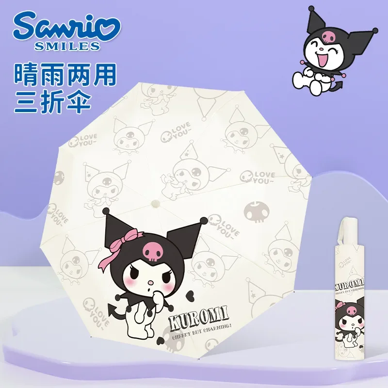 

Sanrio Hello Kitty Cinnamoroll Anime Kawaii Ins Automatic Umbrella Cute Cartoon Hangyodon Portable Rain Sunshade Protection Toys