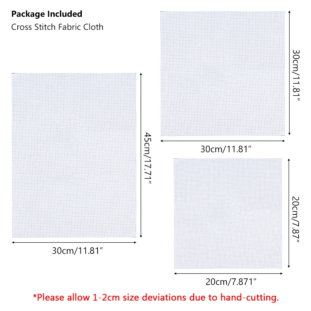 Aida 11 Count White Cross Stitch Embroidery Fabric Cotton Stitching Embroidery Cloth DIY craft handcraft supplies 1PC