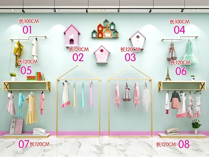 Fashion Baby Clothes Store Interior Design Custom Kids Store Display for Child Clothing Stores
