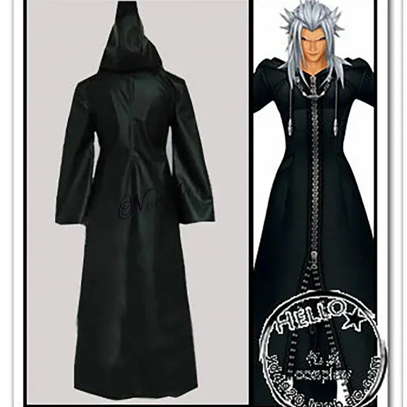 أنيمي لعبة المملكة هارتس 2 منظمة XIII معطف أسود رداء الأمير هالوين حفلة لعب الأدوار زي مقنعين رداء خارجي