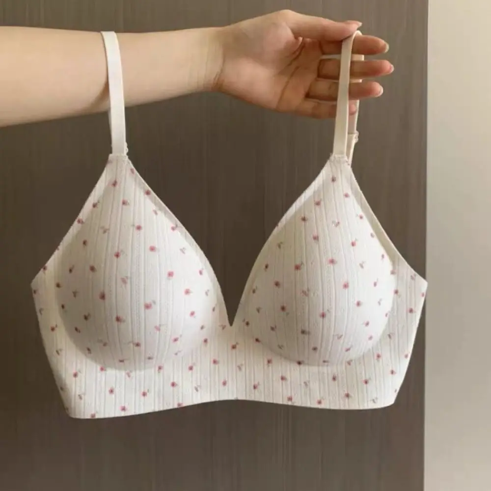 Breathable Seamless Bras for Women Thin Straps Adjustable Push Up Underwear Soft Anti-sagging No Steel Rings Bra Festival Gifts - view 6