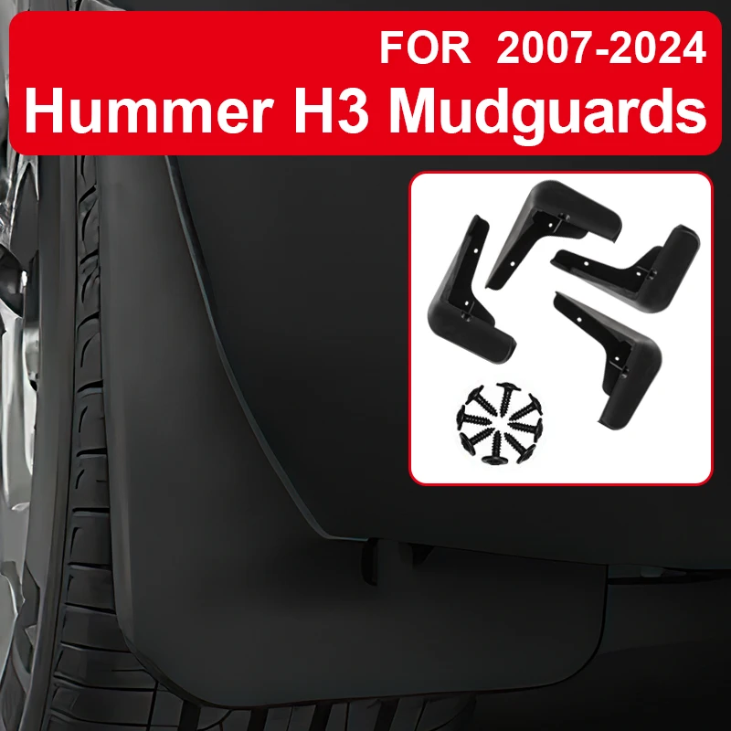 Soft Mud For Hummer H2 H3 2007-2024 Accessories TPE Mudguards Original Design Fender Anti-Snow Anti-Sand Guard Protector