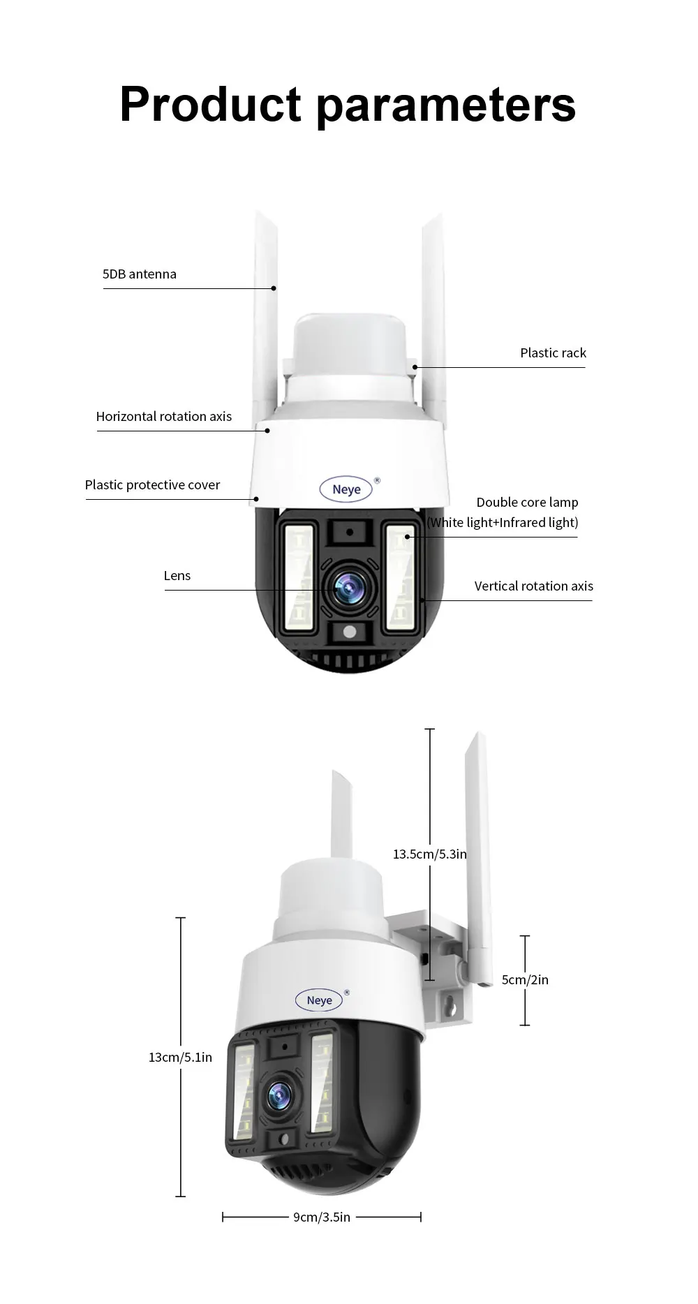 4K 8MP SP20 PTZ WLAN-Smartkamera für den Außenbereich, HD-Hemisphären-Panorama-IP-Kamera mit automatischer Verfolgung und bidirektionaler Gegensprechanlage – Detail 9