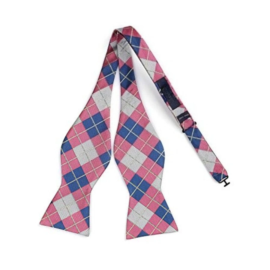 Bow Ties for Men Check Plaid Self Tie Bow Tie and Pocket Square Bowtie Formal Tuxedo Wedding Bowties Handkerchief Set view 4