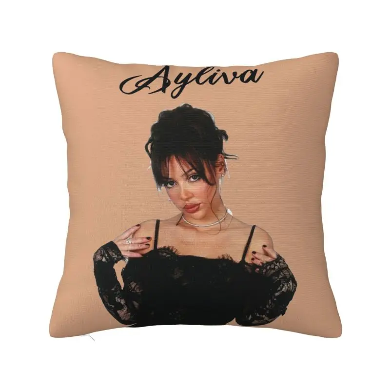 Custom A-Ayliva Singer Square Pillow Case Home Decorative Pop Music Cushion Cover Throw Pillow for Sofa Double-sided Printing