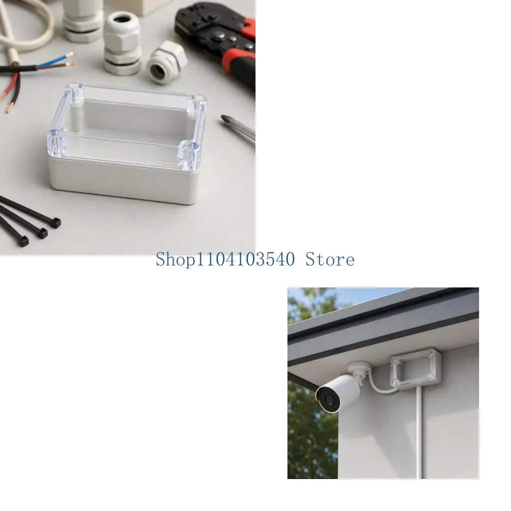 02DC Clear Cover Wiring Box for Wall Cable Empty Housing Plastic Housing with Lid