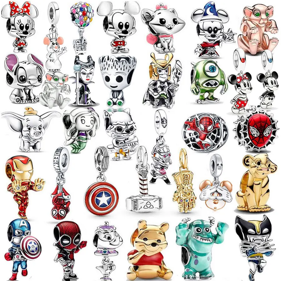 

Hot toy Spider Man Charm Original Model Production Pandora 925 Silver Bracelet DIY Women's Jewelry Christmas Gift