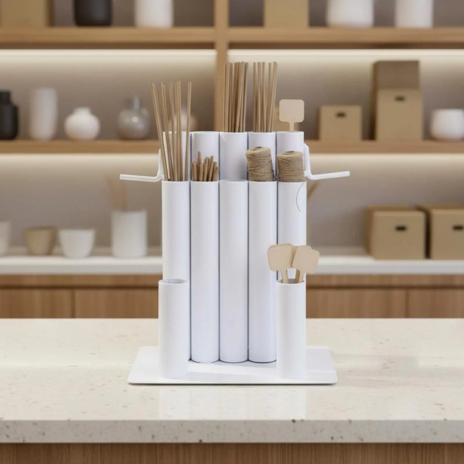 organizzatore-per-fili-floreali-struttura-interamente-in-metallo-supporto-per-strumenti-di-composizione-floreale-portaoggetti-artigianale-multi-tubo-robusto-contenitore-da-scrivania