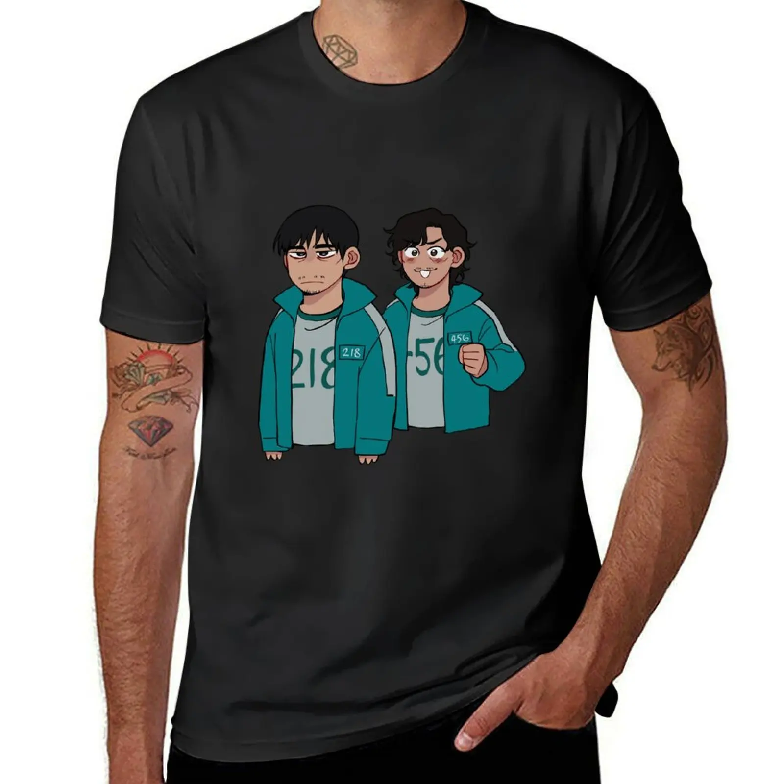 

Sangwoo + Gihun T-Shirt summer top plain cute clothes men clothings