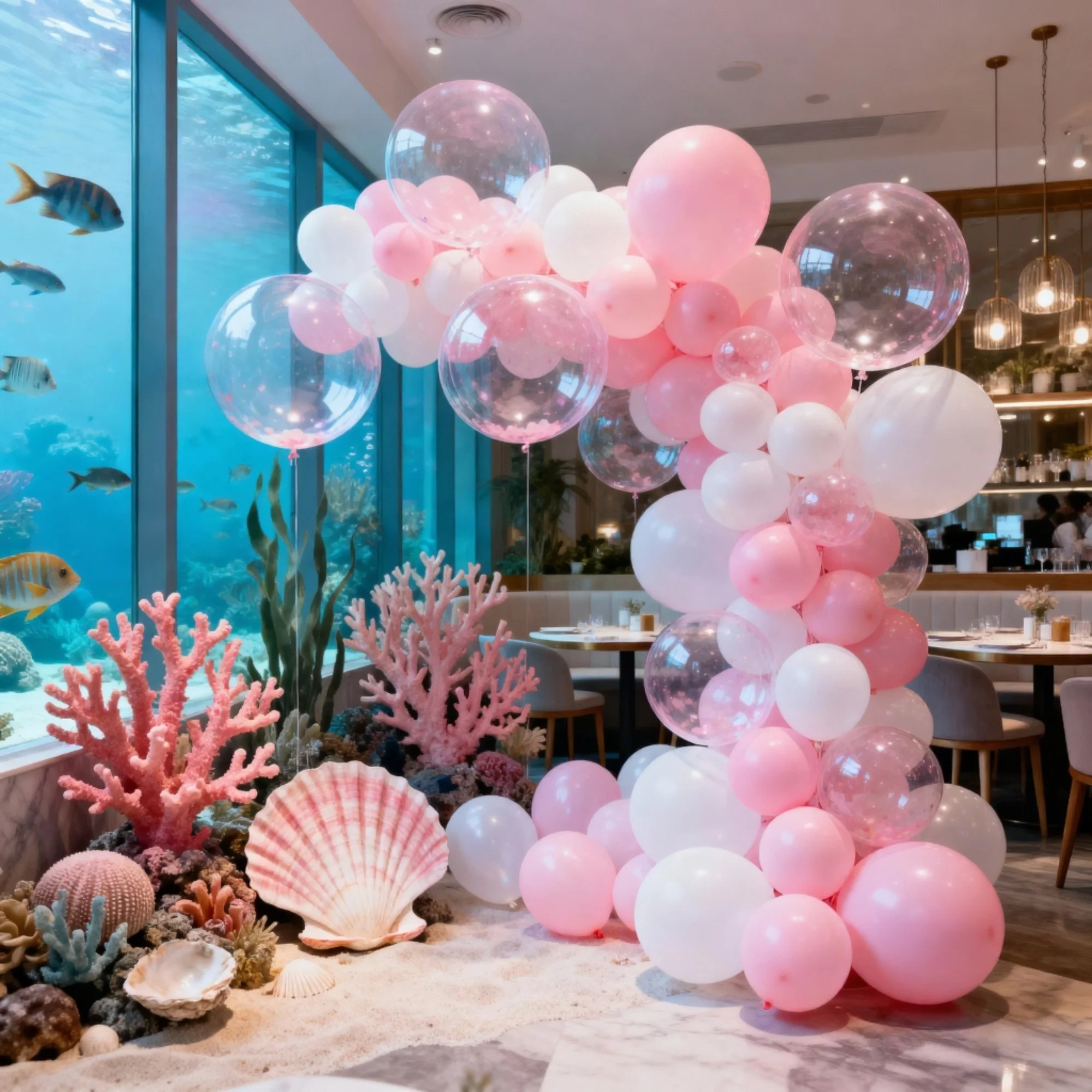 مجموعة تزيين الزفاف بالونين وردي وأبيض مكونة من 123 قطعة، بالونات شفافة باللونين الوردي والأبيض، مثالية لتزيين مكان المقتراح، وديكور مكان الزفاف، وأعياد الميلاد، وديكور حفلات استقبال المولود الجديد