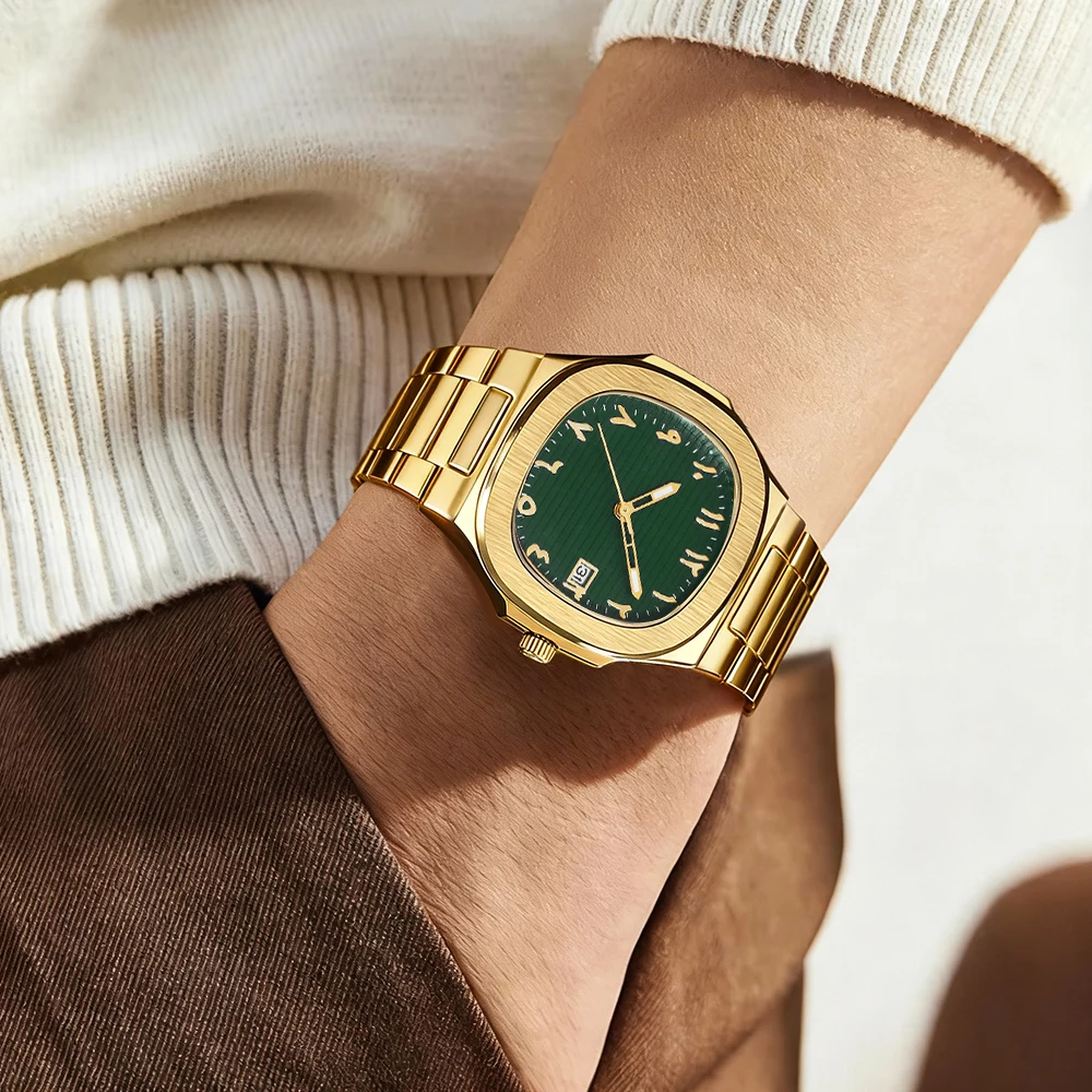 

New men's stylish and minimalist round quartz watch set, suitable for daily wear, parties, Valentine's Day, Christmas, New Year'