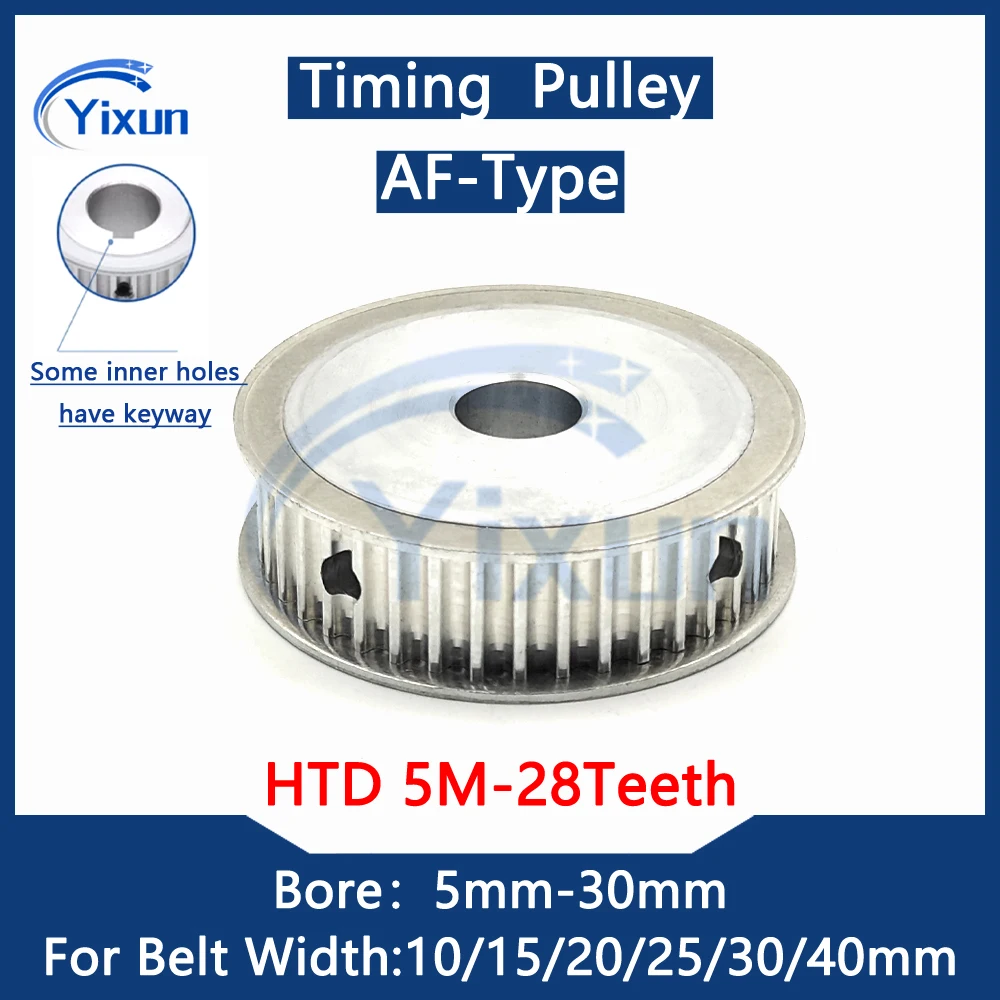 

HTD 5M Timing Pulley 28 Teeth Bore 5mm-30mm For Belt Width 10mm-40mm HTD 5M 28Teeth Keyway Synchronous Wheel 5M Drive Belt Gear