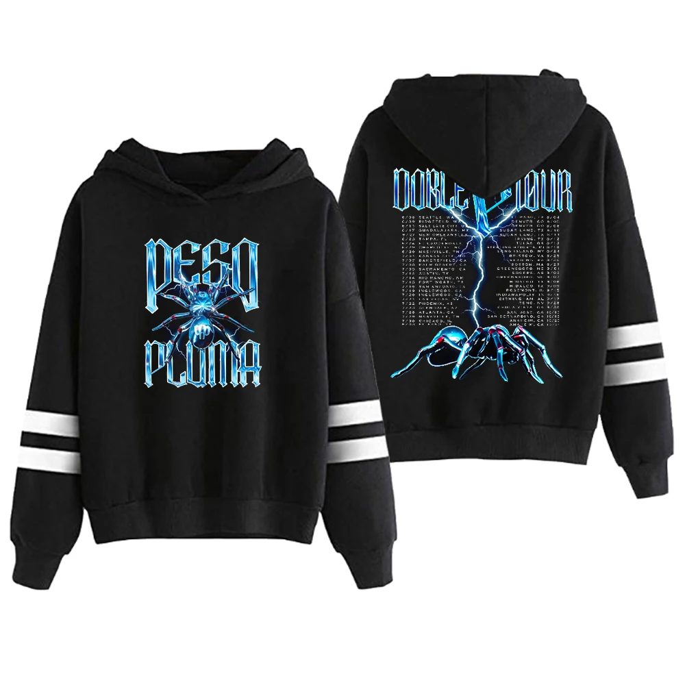 

Peso Pluma Tarantula Hoodie 2023 Doble P Tour Merch Pocketless Parallel Bars Sleeve Sweatshirts Men Women Fashion Clothes