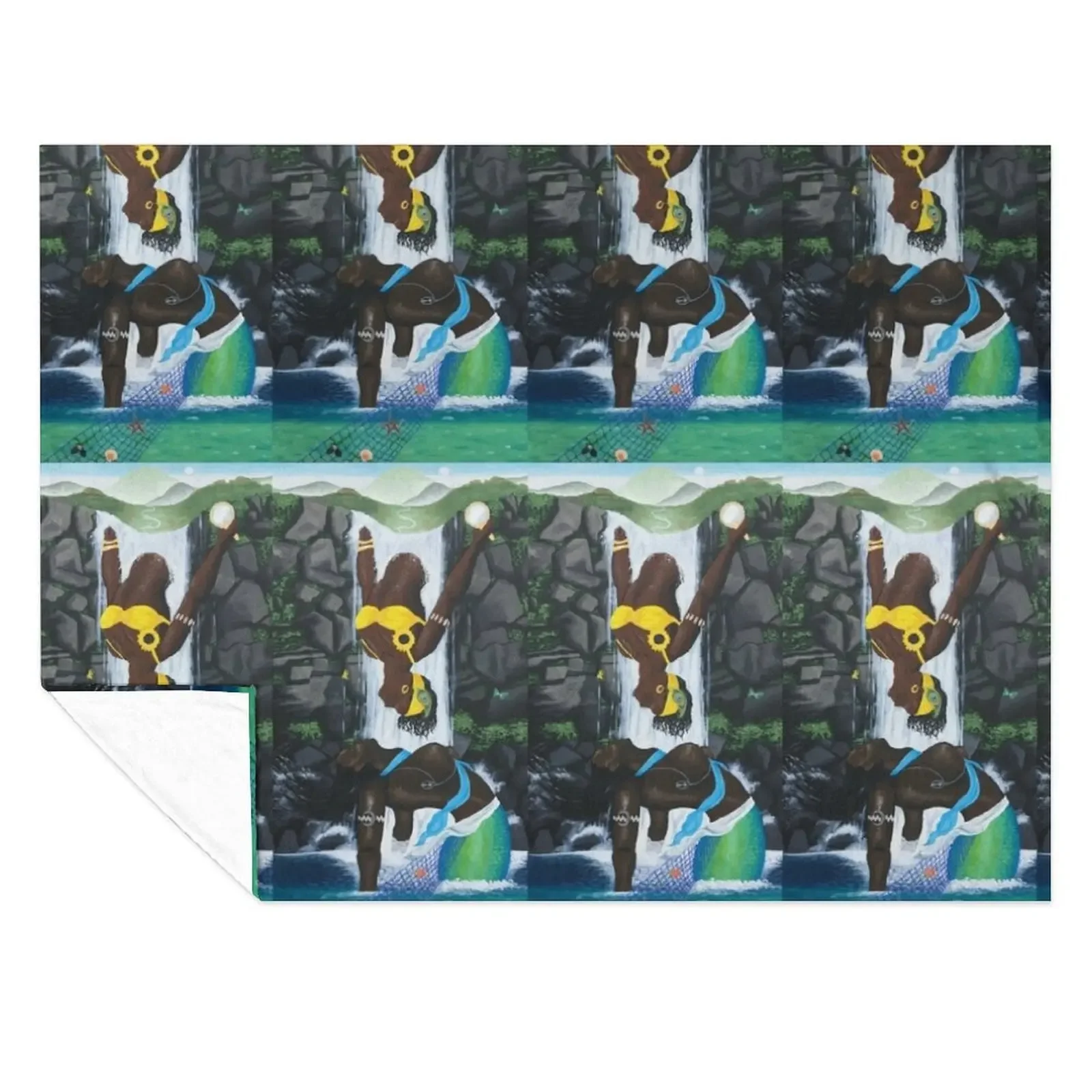 

Oshun and Yemaya Throw Blanket Travel Thermal Blankets For Baby Soft Beds Blankets