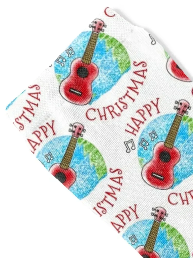 Christmas Ukulele Ukulelist Musician Xmas 2022 Socks gift Run new in's fashionable Women Socks Men's