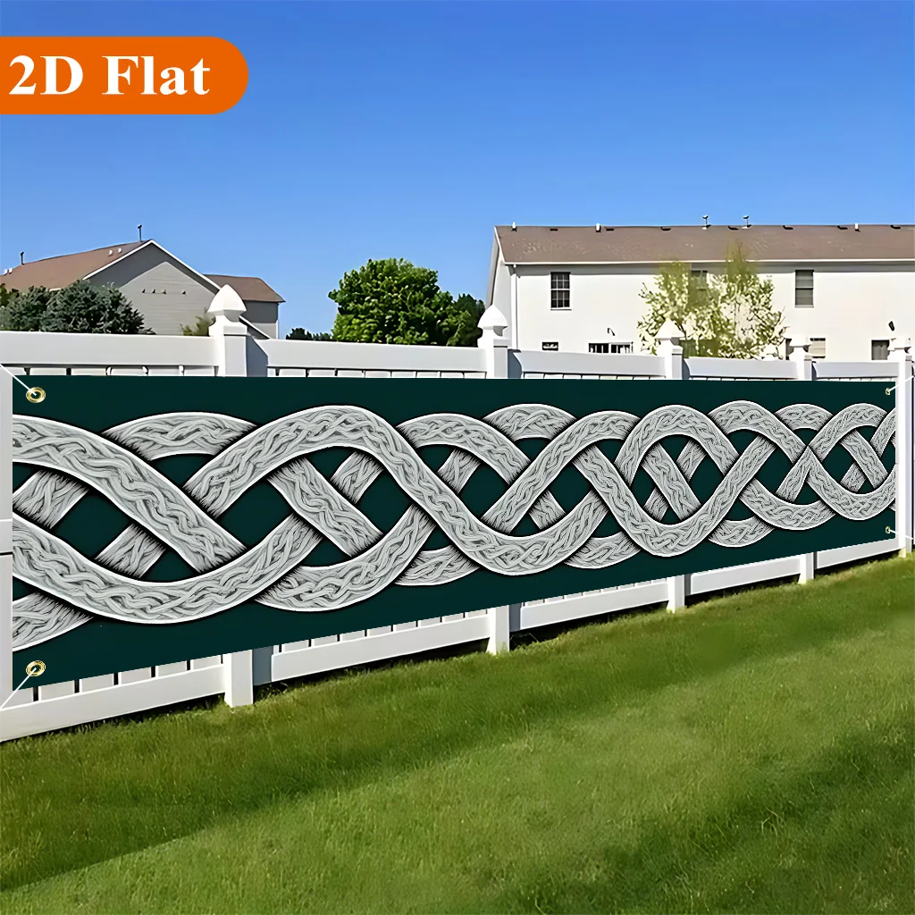 Large Celtic Knot Party Banner - Single Piece Jumbo Rectangular Yard Garden Wedding Birthday Indoor Outdoor Decoration