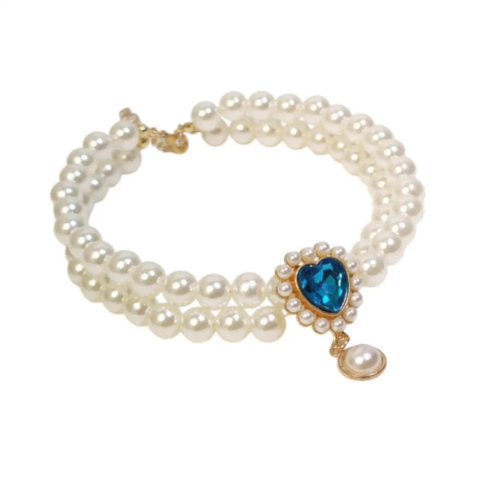 Pet Pearl Necklace Dog Collar Necklace Costume Elegant Dress Up Pet Pet Jewelry for Puppies Little Dog Photo