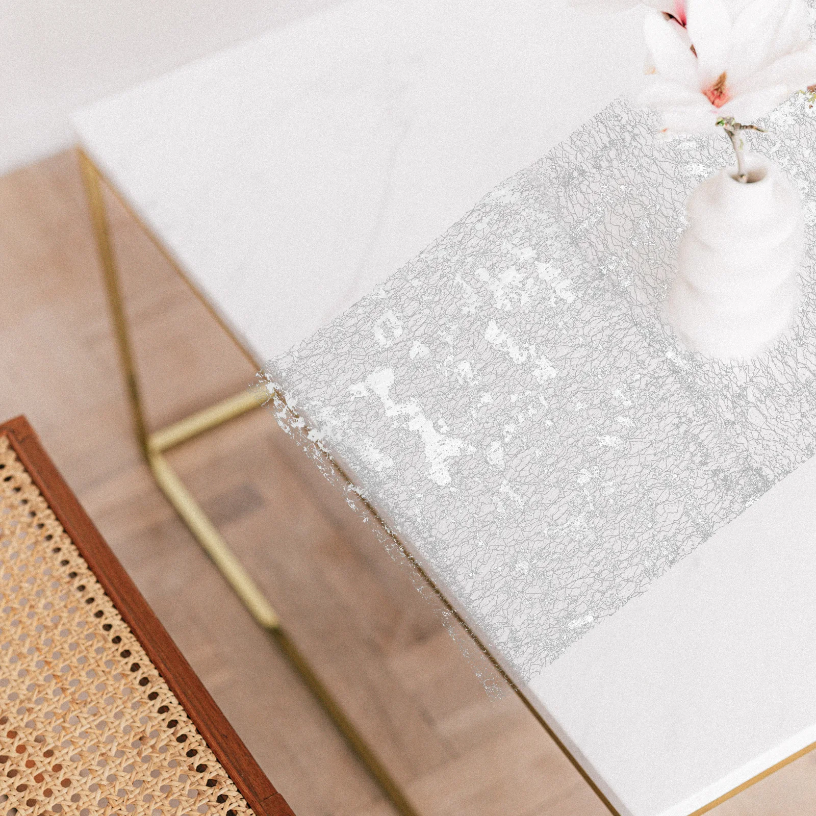 

Table Runner Gold Mesh Metal Foil Cuttable Perfect for Party Wedding Banquet Dining Decorations