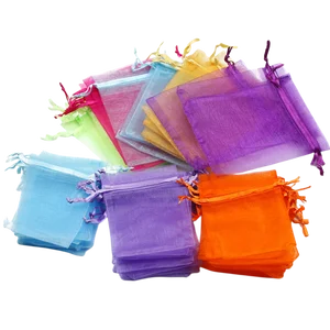 50 PCs/Multicolor Lot -Schmuckverpackungstasche 7*9 11*16 15*20 cm Organza Geschenkbeutel Mittwoch 10 Hauptverkäufe CAIXA 12x12 - №6