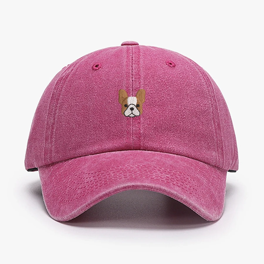 2026 Embroidered Mini French BullDog vintage cotton Baseball caps Men Women Washed Hat Sports Fishing Dad Summer Peaked cap2026 2