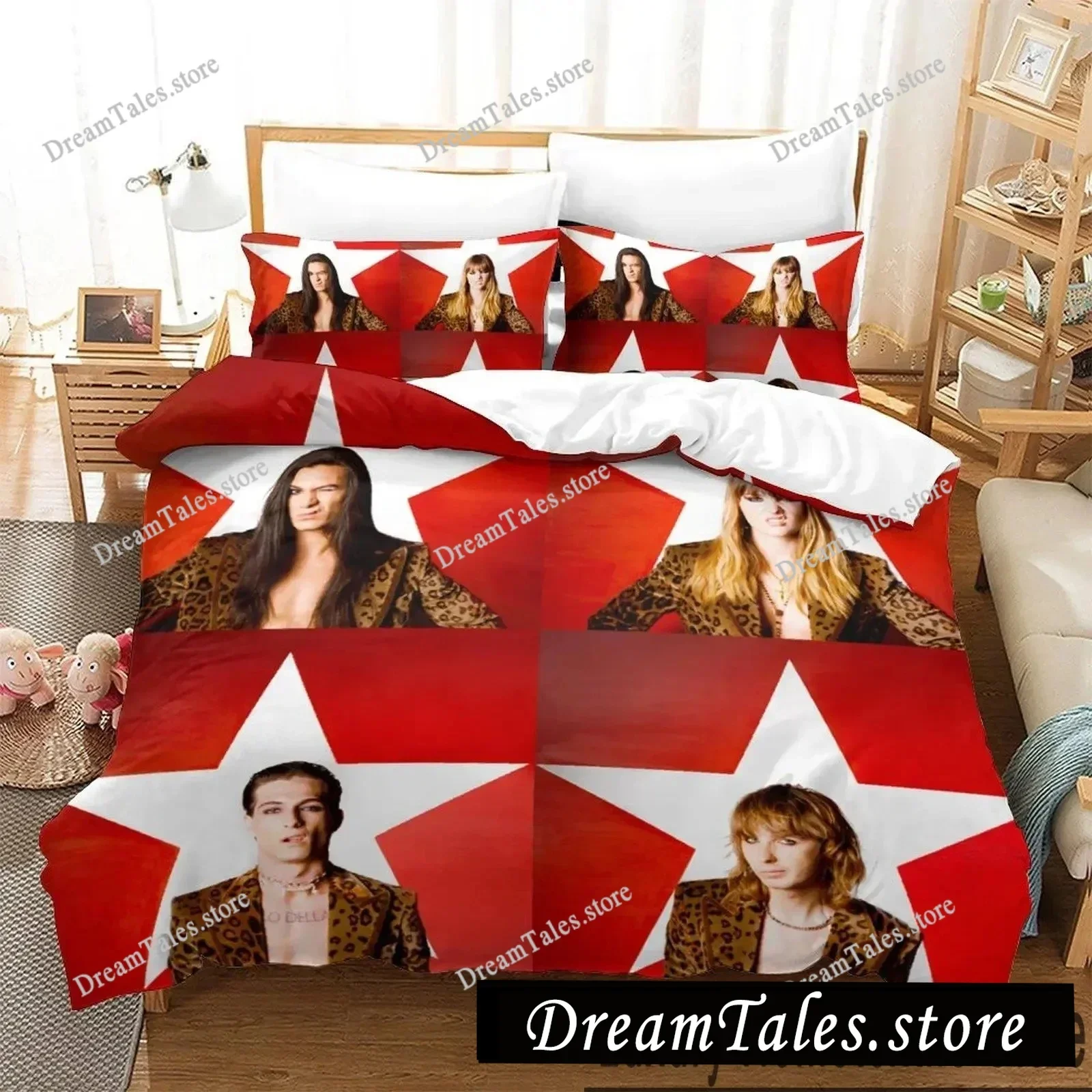

3D Print Maneskin Bedding Set Boys Girls Twin Queen King Size Duvet Cover Pillowcase Bed Boys Adult Home Textileextile741