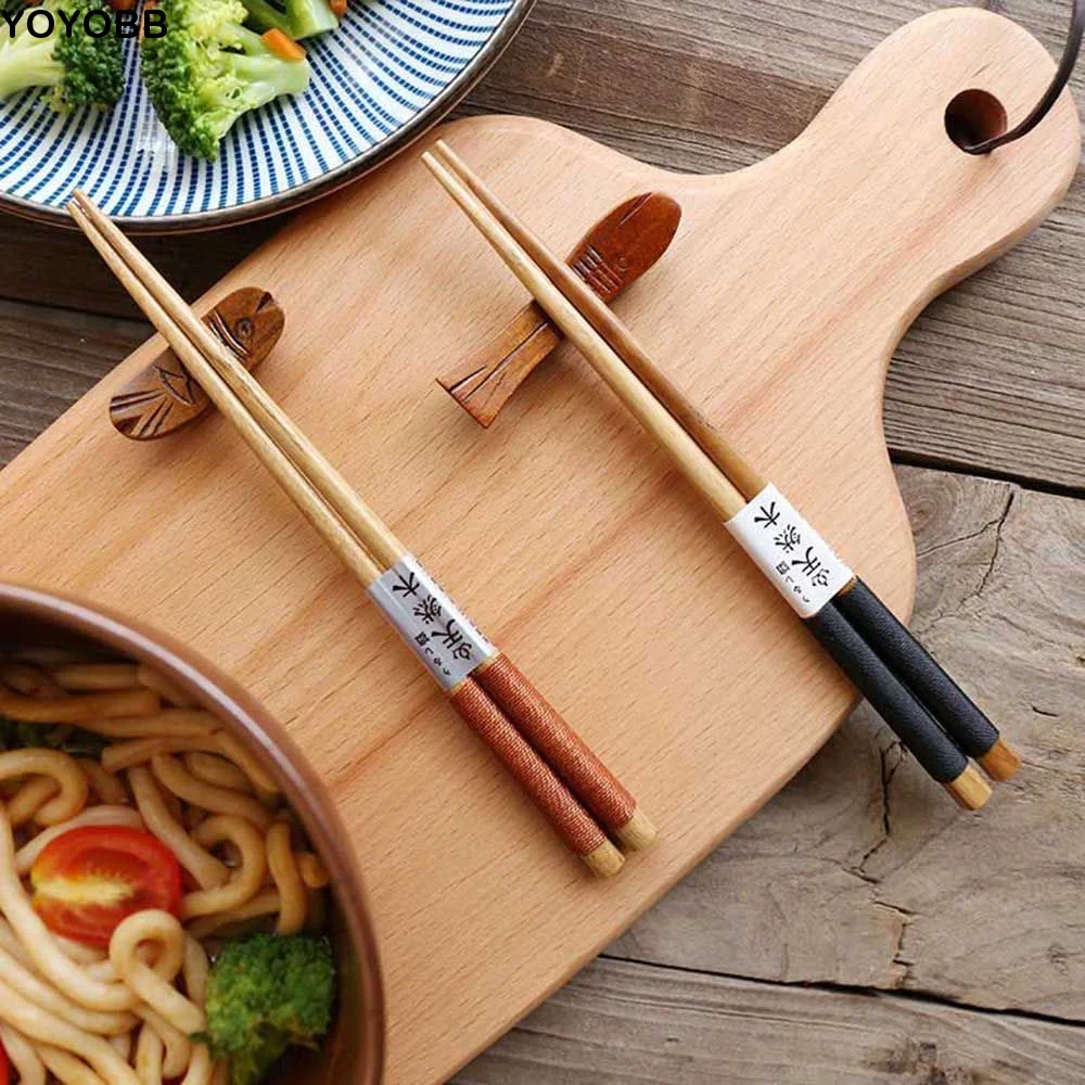 Cooking Wooden Gift Chopstick Handmade Wood Chopsticks Kitchen Tools Natural Chestnut