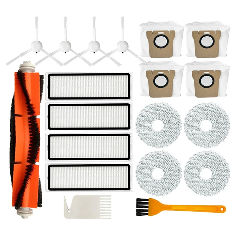ABRG-الفرشاة الجانبية الرئيسية فلتر Hepa كيس لجميع الغبار ممسحة القماش كما هو موضح قطع غيار بلاستيكية لشاومي روبوت فراغ X10 + X10 Plus B10