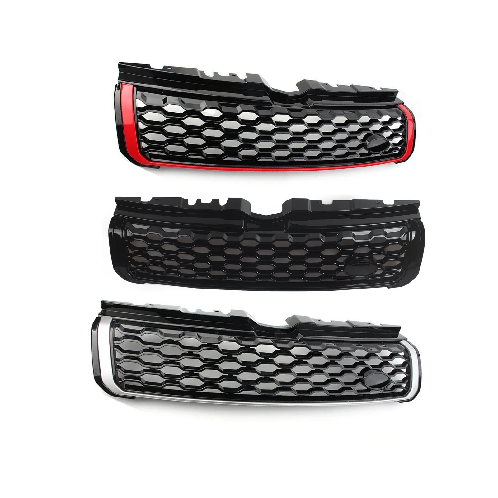 For Land Rover Range Rover Evoque 2010-2018 Racing Grille Front Bumper Hood Grills Radiator Mesh Grid Auto Accessories