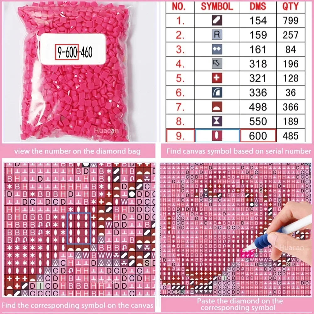 Frameless, 5d Diamond Mosaic Flower Full  Sqaure Diamond Painting Dreamcatcher Complete Kit Art Diy Gifts Wall Decor view 6