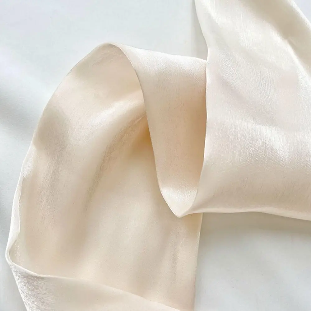 Fashion Satin Wraps Neck Solid Color Soft False Collar Simple Diamond Cross Neckerchief