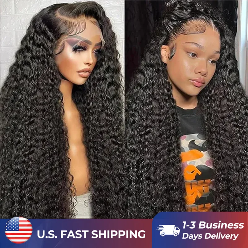 

Парик с глубокими волнами и фронтальной вставкой 13x6, HD-кружево, свободные волны, бразильские волосы, естественная линия роста волос, предварительно выщипанные, 40 дюймов, парик из натуральных человеческих волос с кружевной передней частью