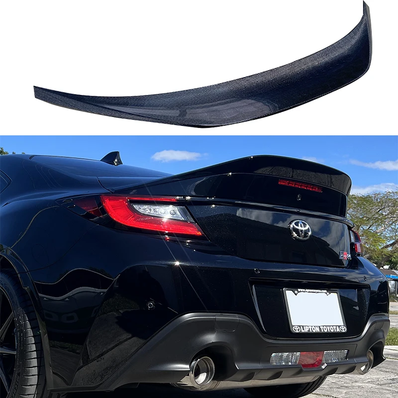 Nowy projekt 2022 do TOYOTA ZA86 GR86 Subaru BRZ Spoiler Tylne skrzydło bagażnika Wysokiej jakości ABS z błyszczącego czarnego włókna węglowego