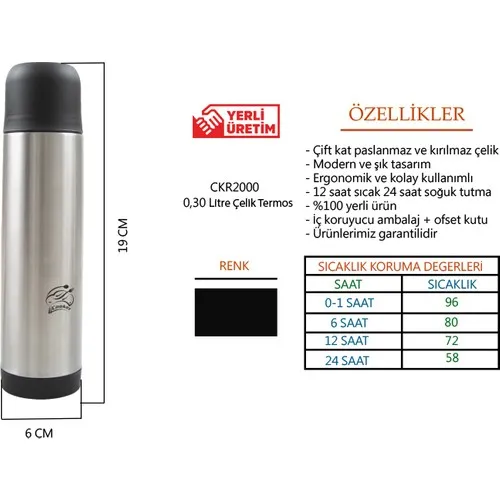 Cooker Stainless Steel Thermos 300 ml / 12 Hours Hot-24 Hours Cold