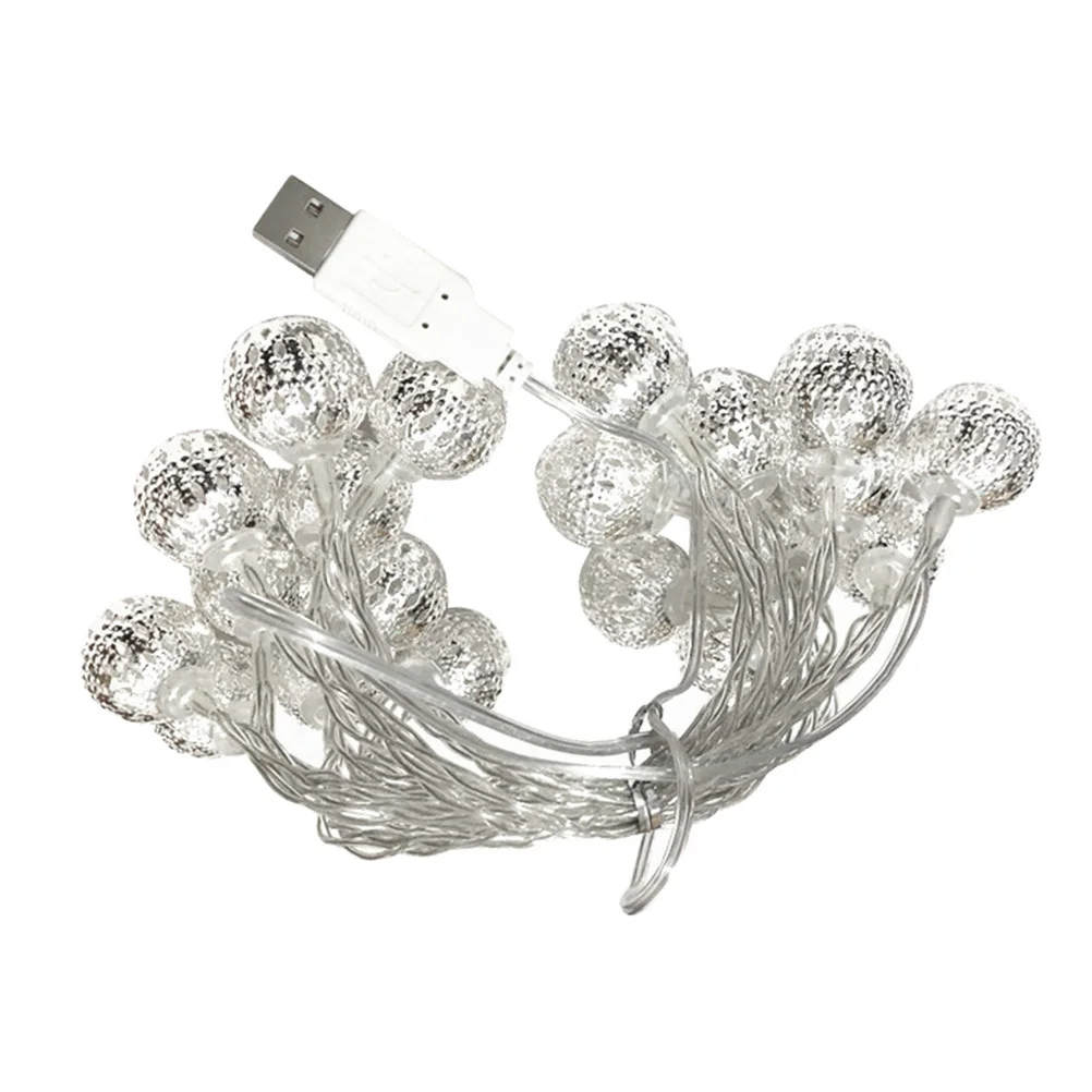 LED غلوب سلسلة أضواء 20 لمبات الدافئة الأبيض LED الكرة سلسلة أضواء للخارجية داخلي حفل زفاف عيد الميلاد عطلة الديكور #6