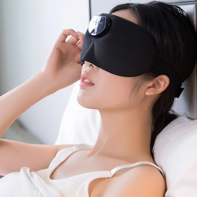 

Electric Pluse Sleep Mask for Sleeping Block Out Light Soft Slee Aid Travel Eyeshade Shade Blindfold Rechargable Eyepa