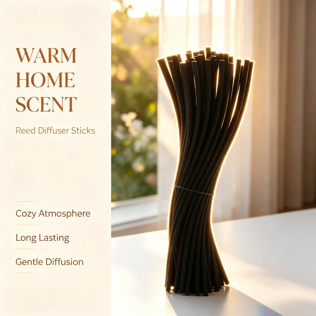 30Pcs Reed Diffuser Sticks Set 3mm 8inch Fiber Reed Diffuser Sticks Fragrance for Bedroom Office Bathroom Home