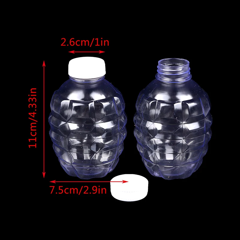 Accesorios de cuentas de Gel de agua de 4 piezas, botella de subpaquete de cuentas de Gel de agua, botella de piña de tolva de plástico