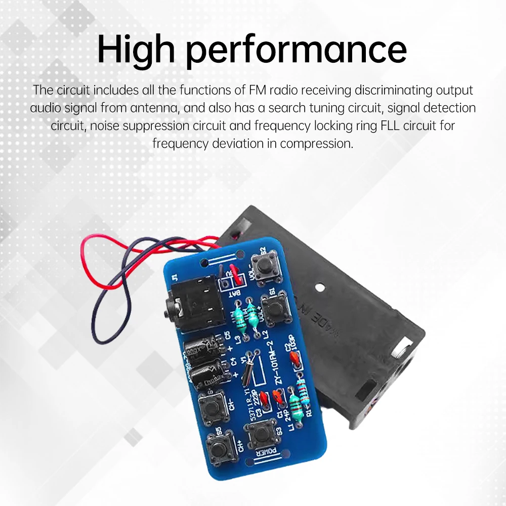 RDA5807 라디오 모듈 전자 제조 교육 DIY 키트, 76 ~ 108MHz FM 라디오 키트