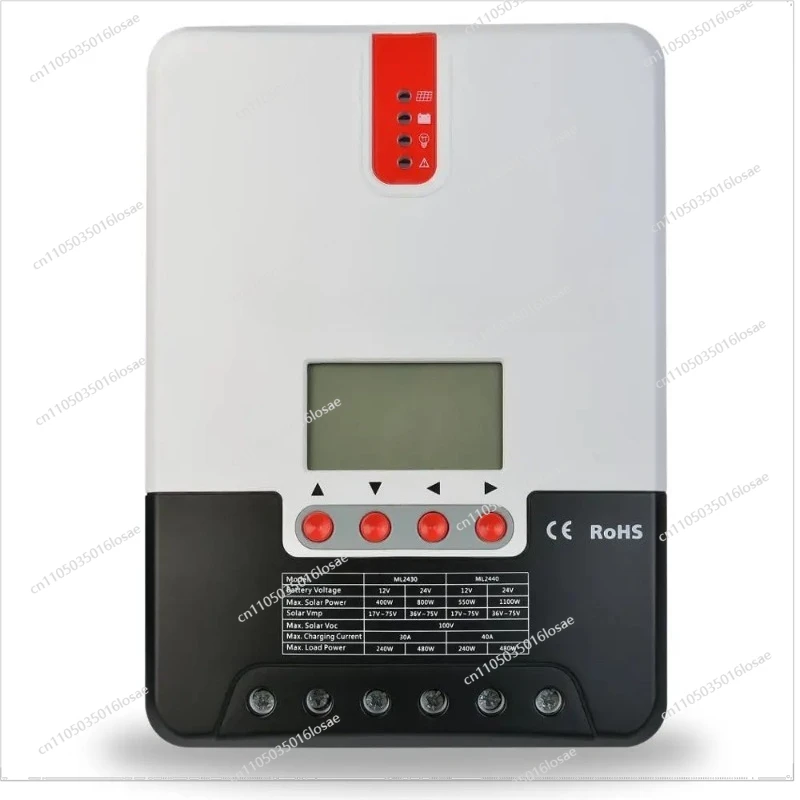 For MPPT Solar Charge Controller SR ML2420 20A with LCD and Remote Monitoring