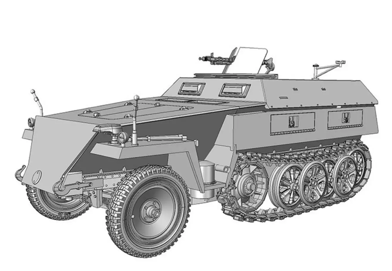 DAS WERK DW35029 1/35 le.SPW Sd.Kfz.250/1 Ausf.B (neu) Model Kit