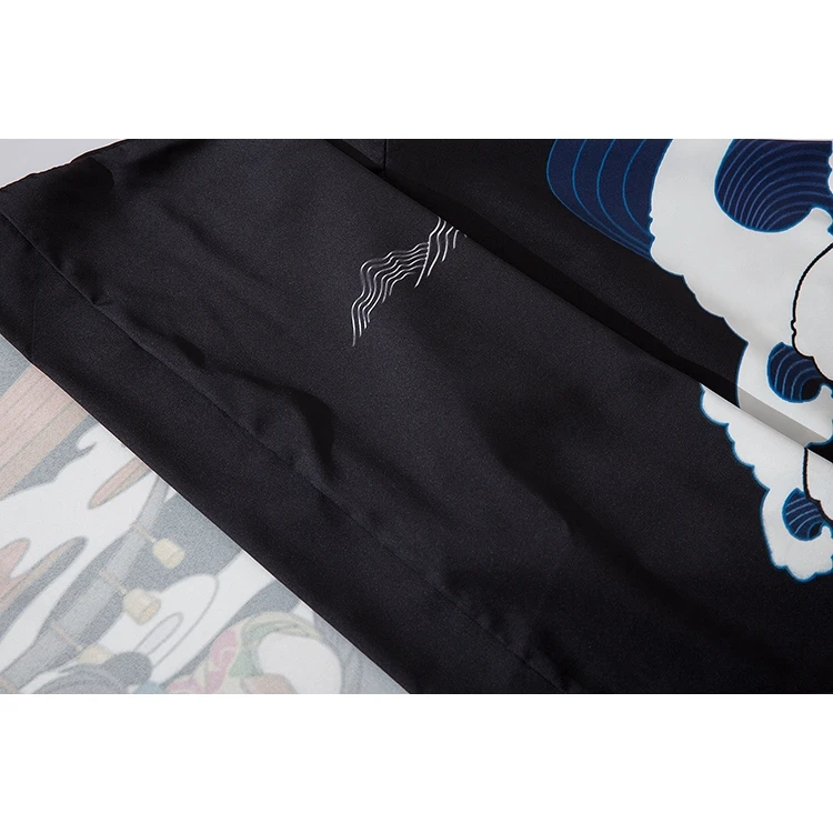 2025 الصيف فضفاض أسود موضة جديدة Harajuku اليابان كيمونو الخارجي الساموراي النساء والرجال كيمونو الملابس ملابس خارجية